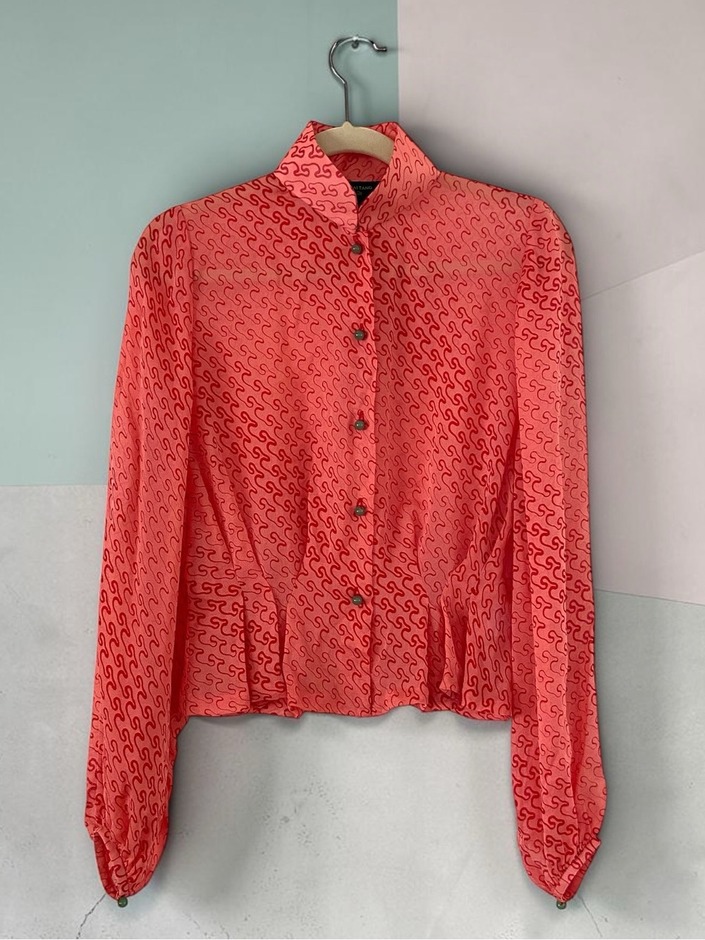 Shanghai Tang Printed Silk Top